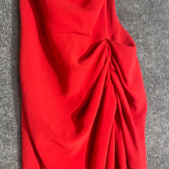 Amanda Uprichard Jasalina Mini Dress Small Red Ruched Backless Party Coc… - Picture 6 of 12